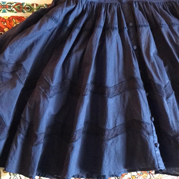 navy short dress, size zipper with false buttons - Picture 3 of 5